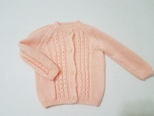 Conjunto De Lana Saquito Y Chaleco Bebé 1 A 3 Meses 