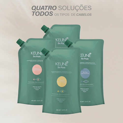 Kit Keune So Pure Clarify Shampoo Refil E Dispenser Frasco