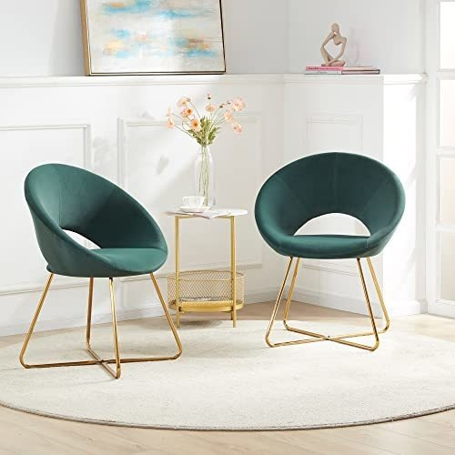 Mueble - Belleze Set Of 2 Modern Mid-back Accent Chair Velve