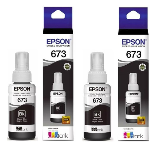 2 Tinta Epson T673 Original Ecotank L805 L810 L850 L1800 