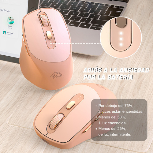 Mouse Free Wolf X7 Mouse Inalámbrico Silencioso Ergonómico