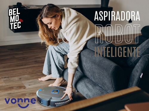 Imagen 3 de 8 de Aspiradora robot Vonne ROBVAC02 negra 220V