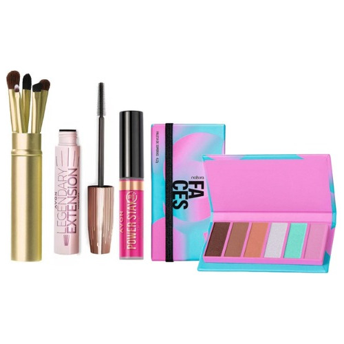 Kit De Maquillaje Paleta Sombra Y Set De Brochas Profesional