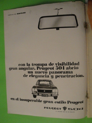 Publicidad Peugeot 504 Año 1970