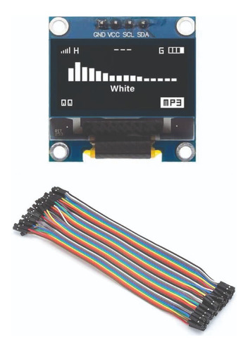 0.96 Pulgadas Oled I2c Pantalla 128x64 Para Arduino 40dupont