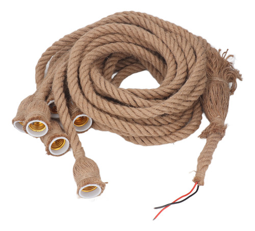 Cuerda De Cáñamo Vintage Con Colgante De 6 Cabezas, Cable E2