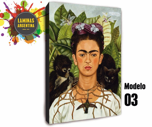 Frida Kahlo Autorretrato Con Collar De Espinas Y Colibrí 