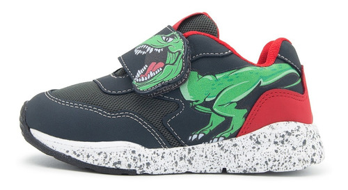 Tenis Niño Roddyck Velcro Dinosaurio Verde Militar 14-17