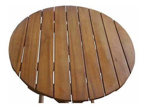 Btexpert Am5177 - Mesa Redonda Plegable De Café (3 Piezas, 2