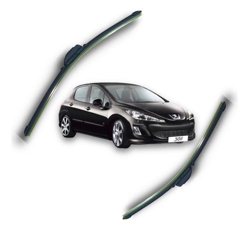 Kit 2 Escobillas Limpiaparabrisas Peugeot 308 2009 A 2021