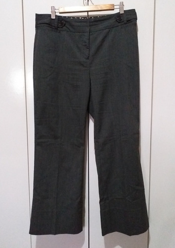 Pantalón Vestir Oficina Soho Gris Talle M (12 Usa) Cataleya 