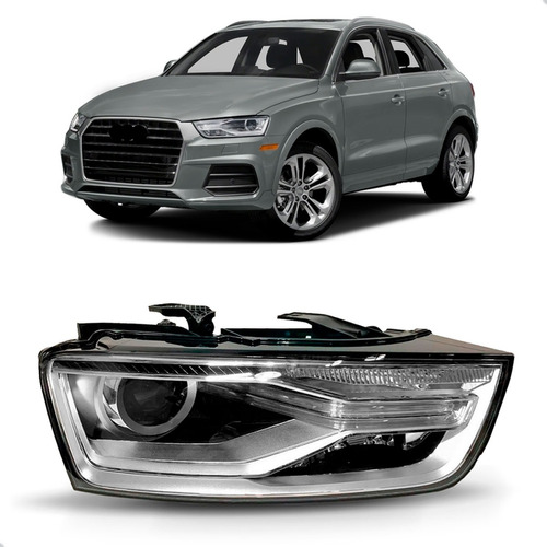 Farol Dianteiro Para Audi Q3 2015 A 2019 Elétrico C/ Xênon