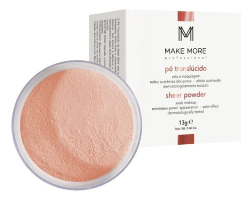 Pó Rose 01 Solto Translucido Make More Fino Aveludado Sela