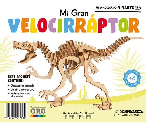 Libro: Mi Dinosaurio Gigante 3d. Mi Gran Velociráptor / Pd.