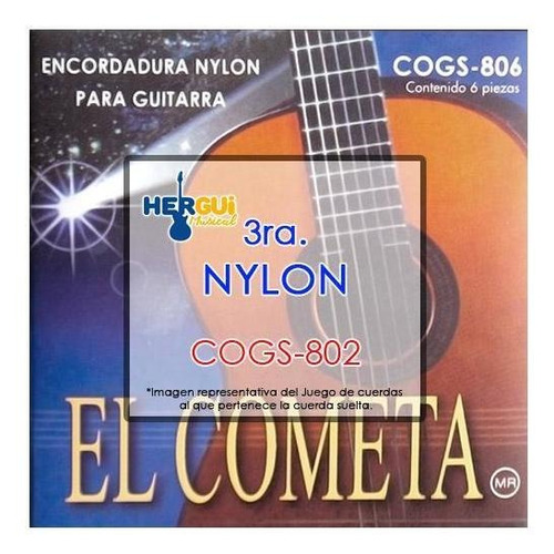 Cuerda 3ra Nylon El Cometa 802