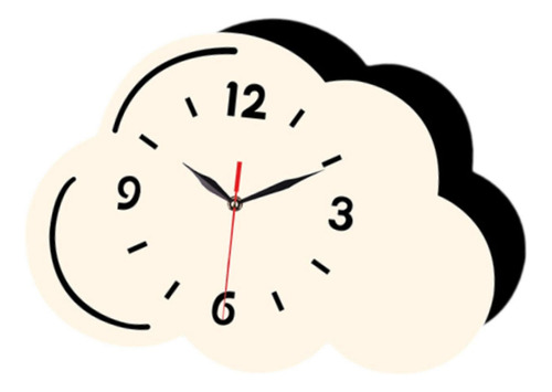 Reloj De Pared Con Diseño De Nubes, Reloj Decorativo