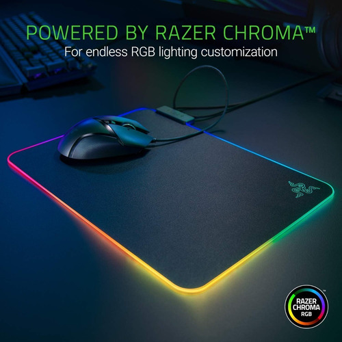 Imagen 2 de 7 de Mousepad Gamer Razer Firefly V2 Iluminación Chroma Rgb 35x25