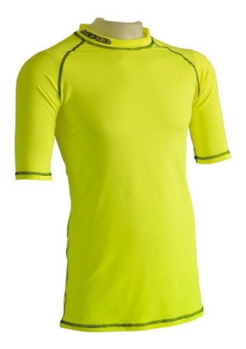 Remera Termica Acerbis Mx Manga Corta Amarillo Fluor