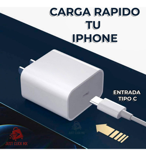 Cargador Carga Rápida 20w Usb C Cable 1m Para Android Apple