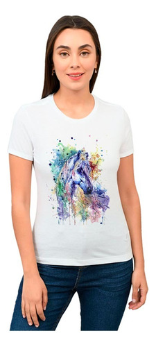 Playera Caballo Mujer Animales Diseño 1267 Playeras Beloma