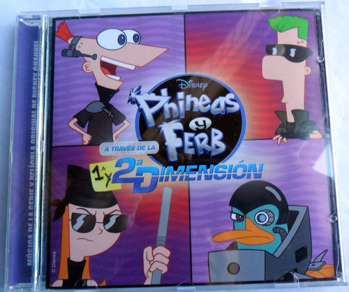 Phineas Y Ferb A Través De La 1a Y 2a Dimensión * Disney Cd