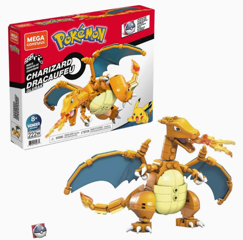 Mega Construx Pokémon Charizard Wonder Builders Cantidad De Piezas 222