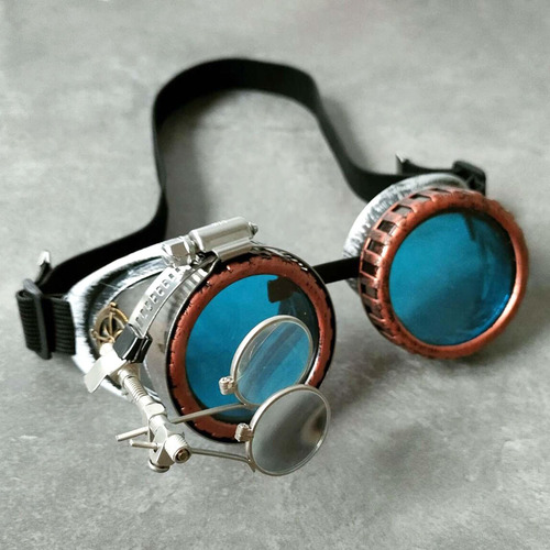 5 Mujeres Hombres Steampunk Gafas Fiesta Lupa Ocular Foto