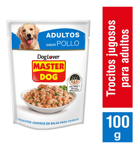 Master Dog Alimento Perro Trocitos Jugosos Pollo 100 Grs