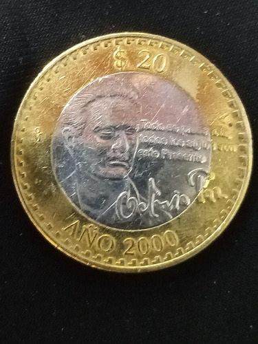 Moneda De 20 Pesos Octavio Pazpremio Nobel De Literatura 