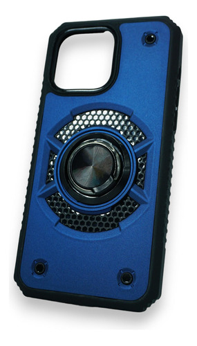 Case Uso Rudo Anillo Nvo Diseño Azul Para Moto G22