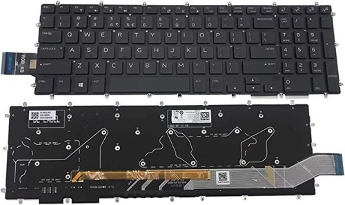 Kb Para Dell Alienware M17 R1 M15  Negro Sin Bordes Con Ret.