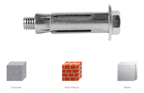 Chumbador Parabolt Cba 3/8 X 2.1/2 C/ Parafuso 1 Un Ancora