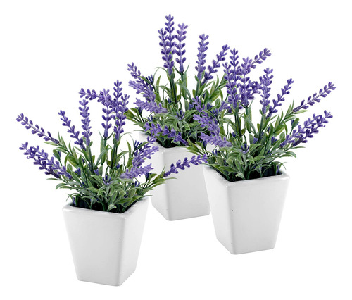 Mygift Pequeñas Plantas Artificiales Moradas Y Flores Con Mi