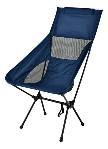 Silla Plegable Larga Ligera Malla Camping Outdoor Sa7 Color Azul