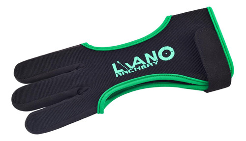 Guante De Tiro Con Arco Protector De 3 Dedos De Negro M