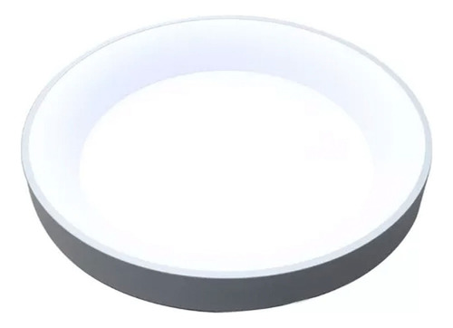 Aplique Plafon Led Redondo Bagel 32w Luz Fria Color Gris