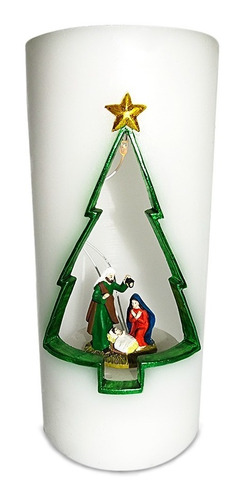 Nacimiento Vela Luz Pesebre 23cm Alto 531-60113  Religiozzi