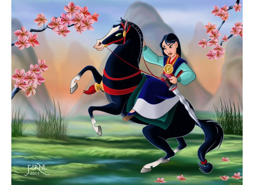 Pintura De Diamantes 5d Diy Princesas Disney - Mulan 4