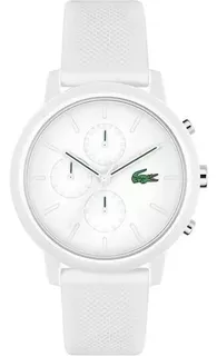 Reloj Lacoste Hombre Silicona Blanco Crono Lc2011246