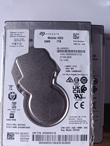 Disco Duro Seagate 1tb 2.5 (Usado)