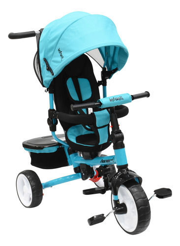Triciclo Infanti Aaron Asiento Giratorio 360° Con Toldo