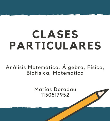 Clases Particulares Análisis, Matemática, Física, Etc.