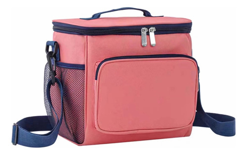 Bolso Termico Lonchera Escolar Portátil Tela Oxford Color Rosa