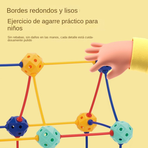 Juguetes De Bloques De Construcción De Pellets Geométricos