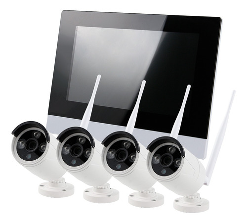 Kit Cctv Ip Wifi P/barcos, 4 Camaras Wifi + Monitor 10 /nvr 