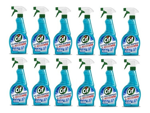 Limpiador Cif Vidrios Con Gatillo 500ml X 12 Unidades