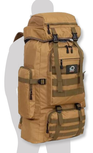 Mochila 80 Litros Trekking Outdoor Sist Molle Reforzada 