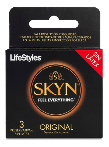 Preservativos Lifestyles Skyn Original (sin Látex) Caja X3