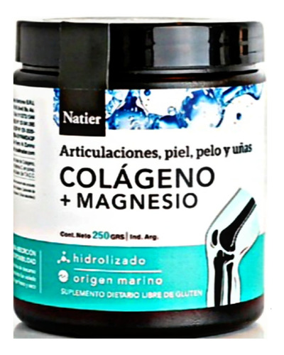 2x Natier Colageno Hidrolizad Marino, Magnesio 250 Grs Polvo