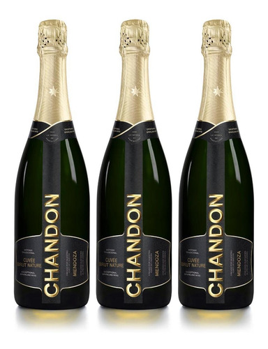 Chandon Brut Nature Champagne 750ml Espumante X3 Fullescabio